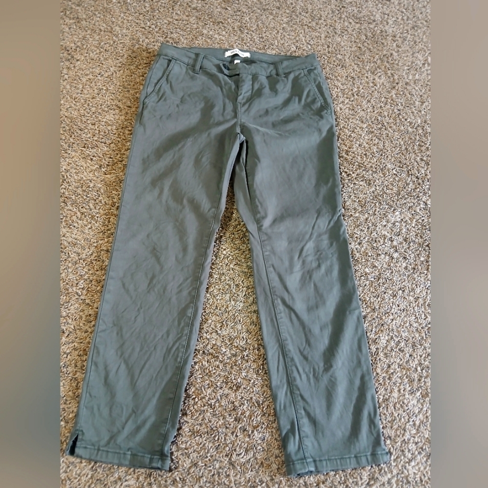 LILA RYAN Green  Chinos Versatile‎ Lightweight Cotton